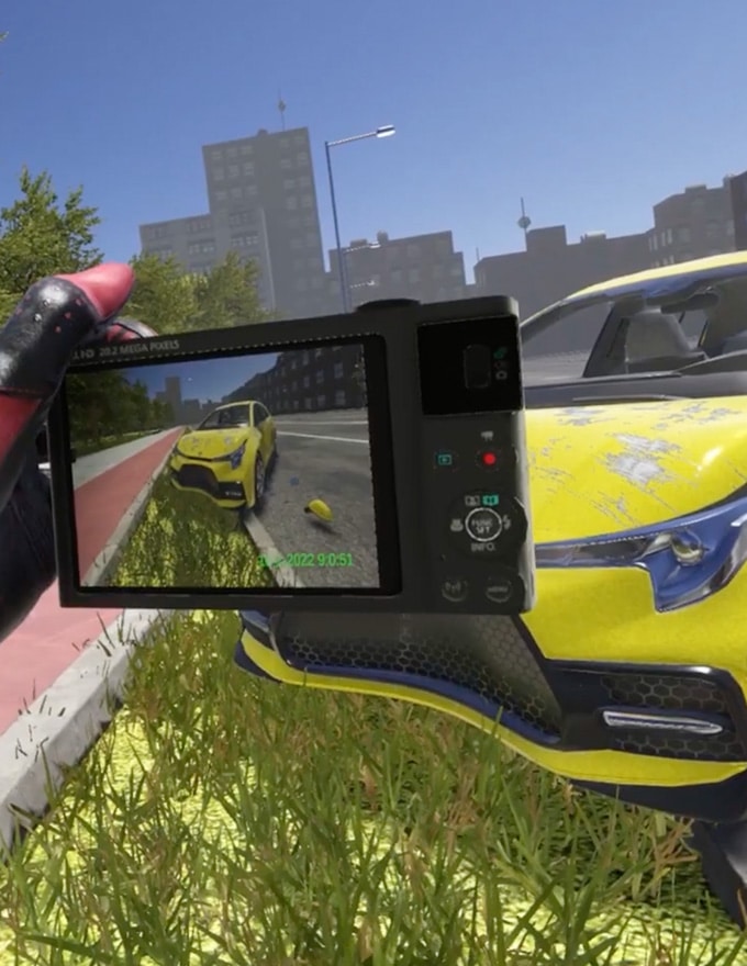 Symulator badania miejsca zdarzenia drogowego VR