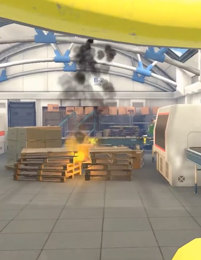 Szkolenie BHP VR — scenariusz pożaru