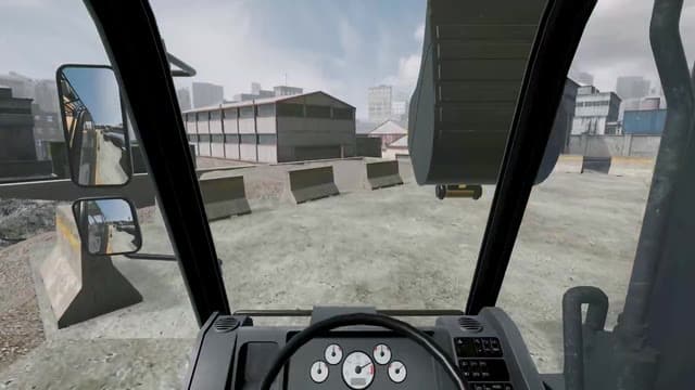 Widok z kabiny koparki VR