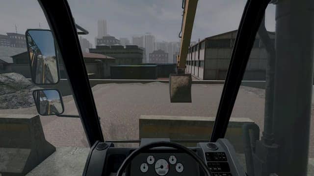 Kopanie łyżką w koparce VR