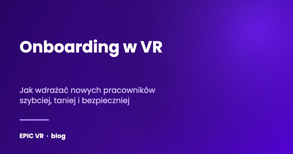 Onboarding w VR —